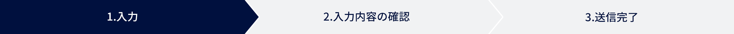 1.入力 2.入力内容の確認 3.送信完了